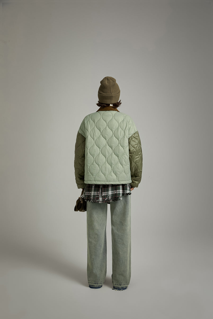 CHUU Color Matching Quilted Jacket