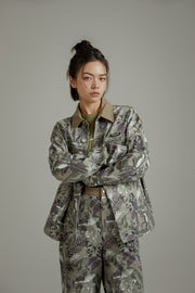 Forest Print Long Sleeve Jacket