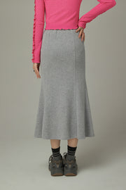 Logo Embroidery Long Skirt