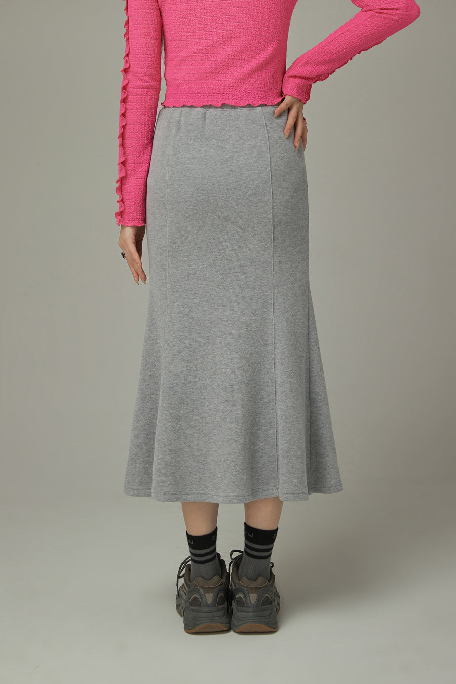 CHUU Logo Embroidery Long Skirt