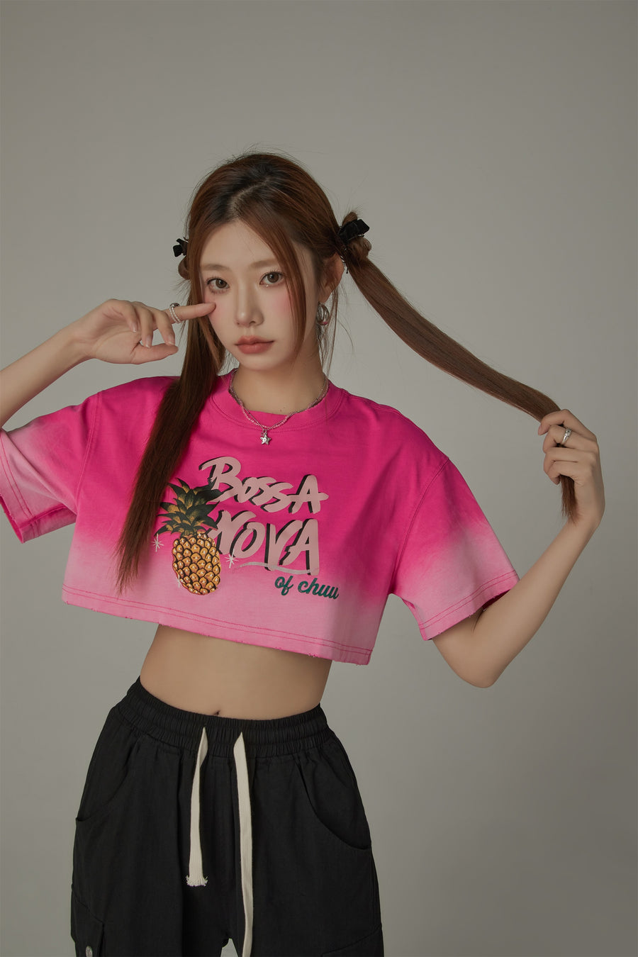 CHUU Gradient Bosa Nova Cropped T-Shirt