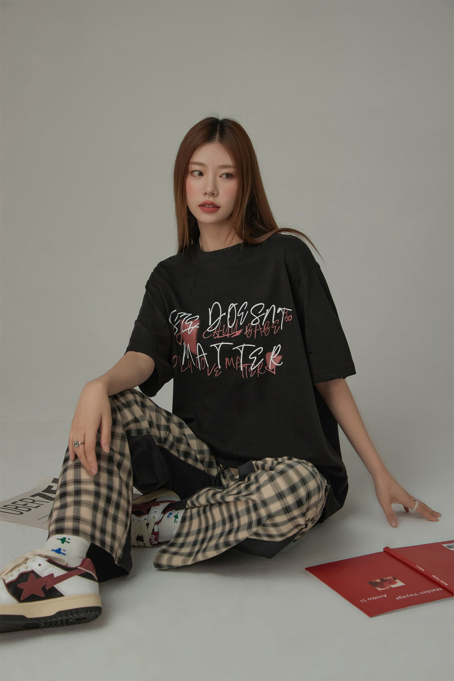 CHUU Size Doesnt Matter Cotton Loose-Fitting T-Shirt