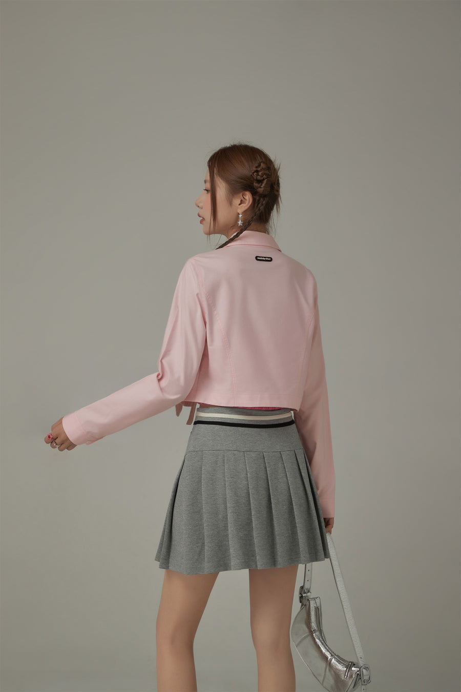 CHUU Point Pocket Semi Cropt Shirt