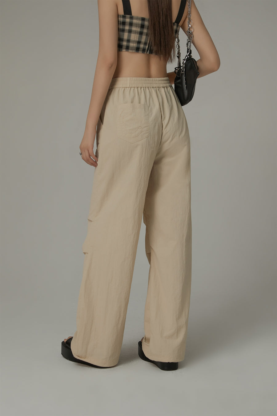 CHUU Loose Straight Wide Leg Casual Pants