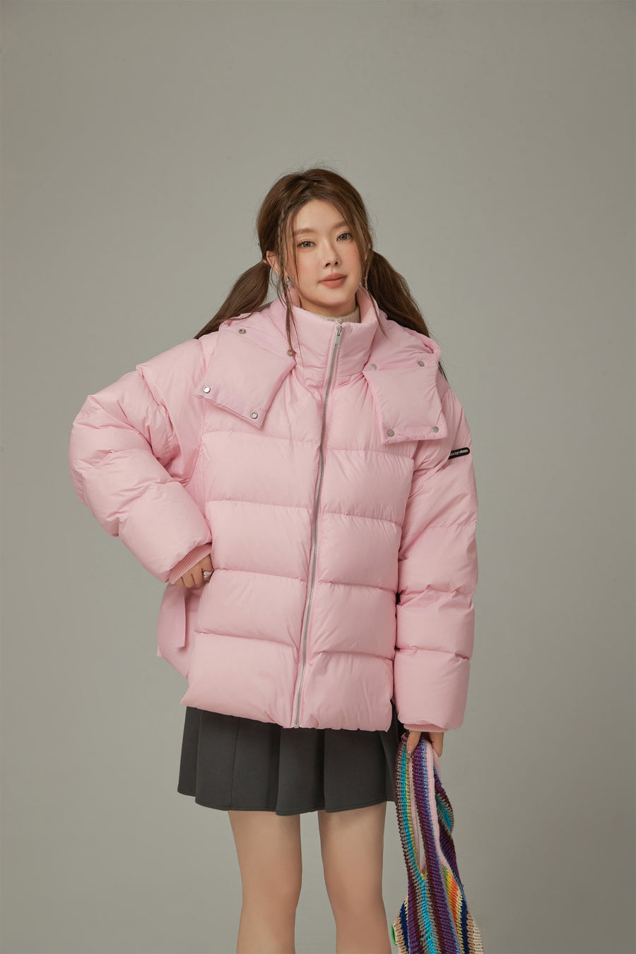 CHUU Solid Hooded Padded Jacket