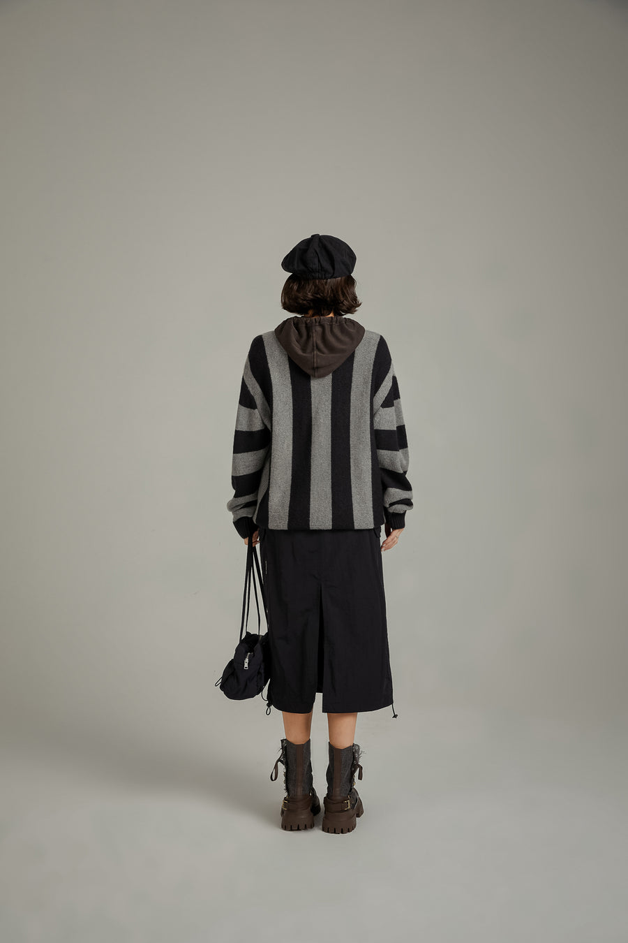 CHUU Vintage Color Scheme Stripe Knit Sweater