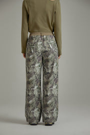 Forest Print Wide Pants