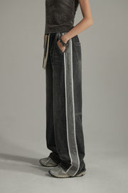 Elastic Waist Casual String Denim Jeans