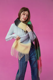 Striped Fringe Muffler