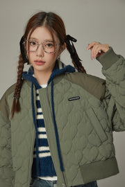 Heart Quilted Padded Jacket