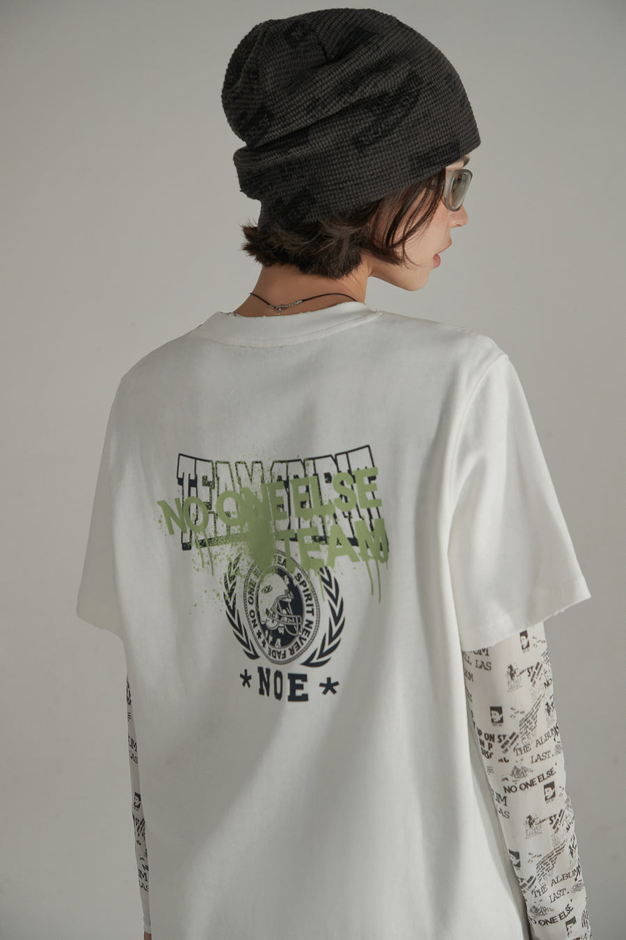 CHUU Vintage Back Print Short Sleeve T-Shirt