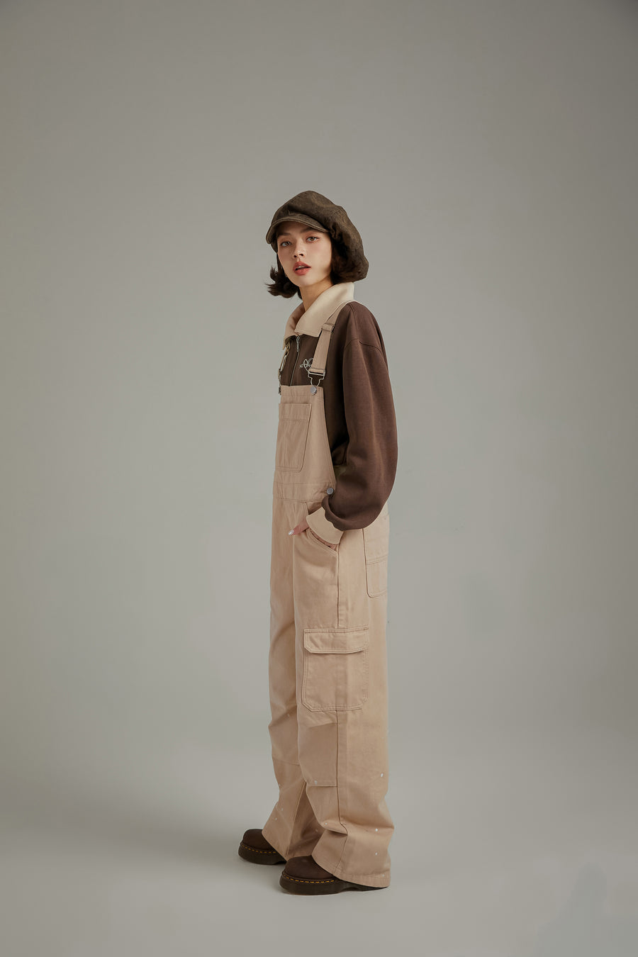 CHUU Simple Cargo Overall Pants