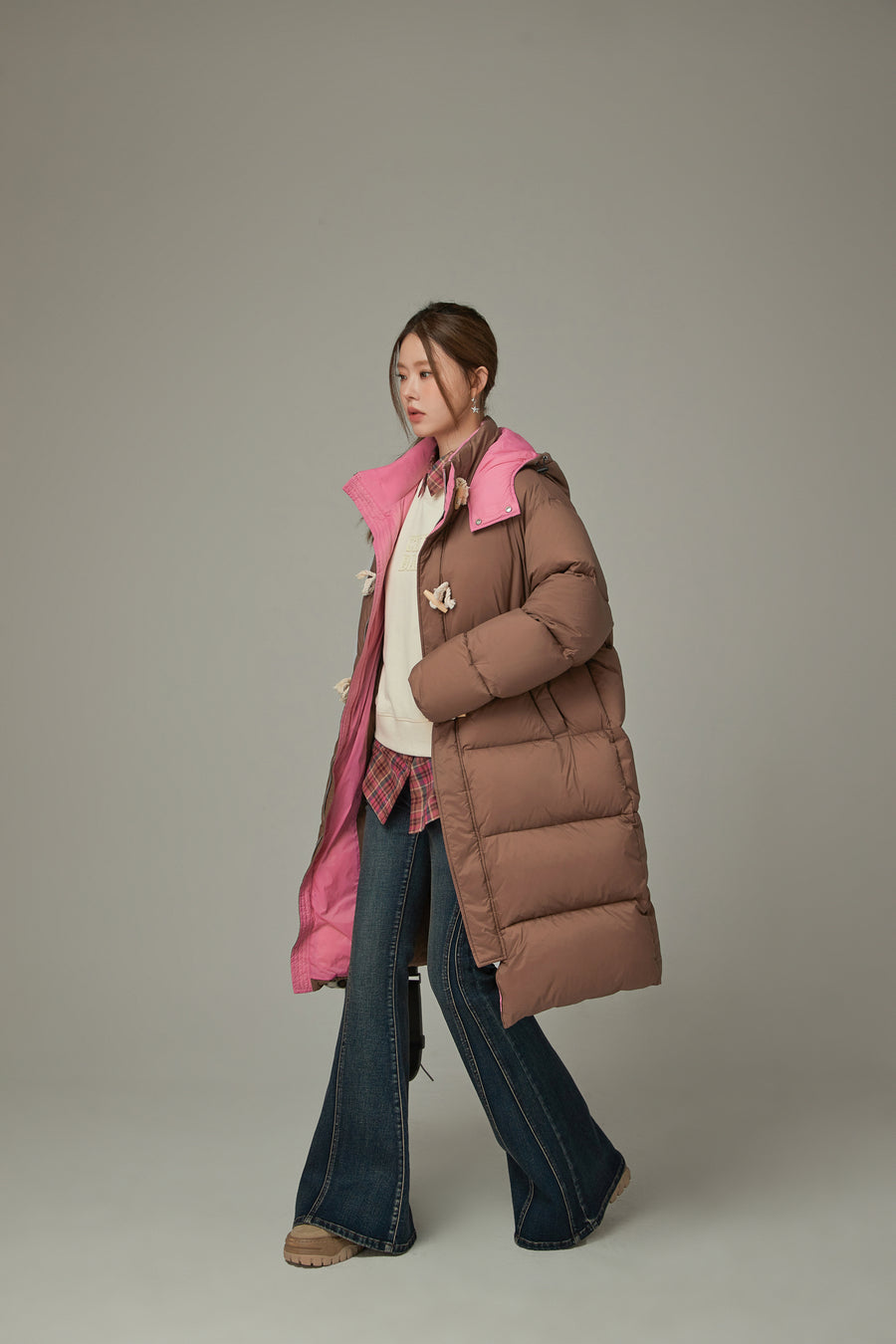 CHUU Boxy Padded Long Coat