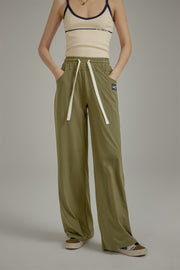 Banded Wide Leg Jogger Pants