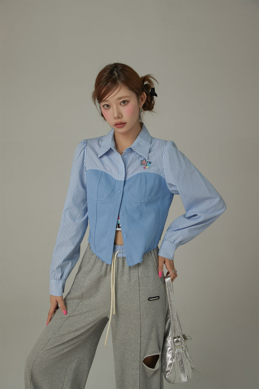 CHUU Color Stripe Long Sleeve Shirt