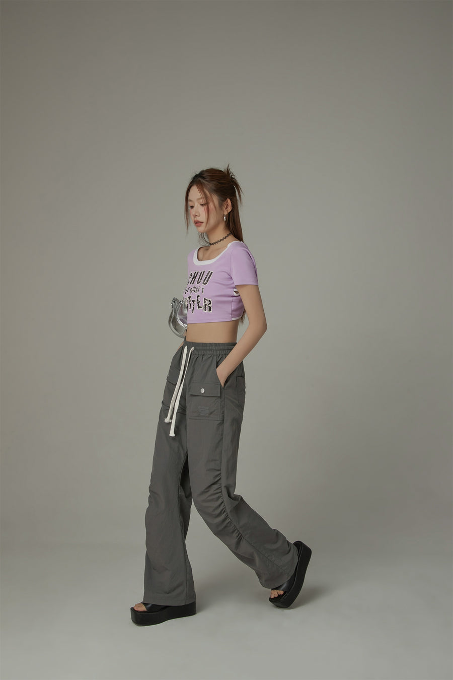 CHUU Banding Front Pocket Pants