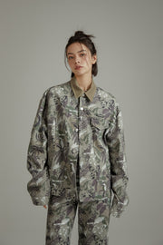 Forest Print Long Sleeve Jacket