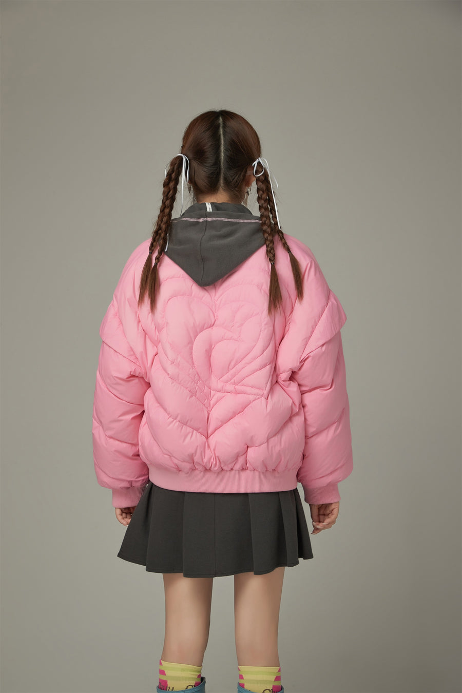 CHUU Heart Quilting Padded Jacket