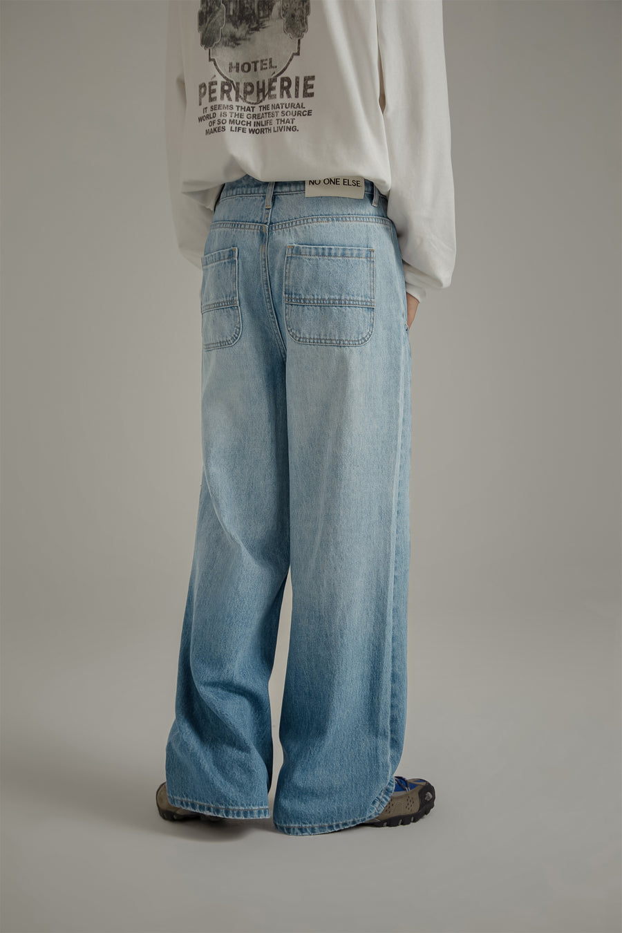 CHUU High Waist Loose Wide Leg Washed Wide Jeans