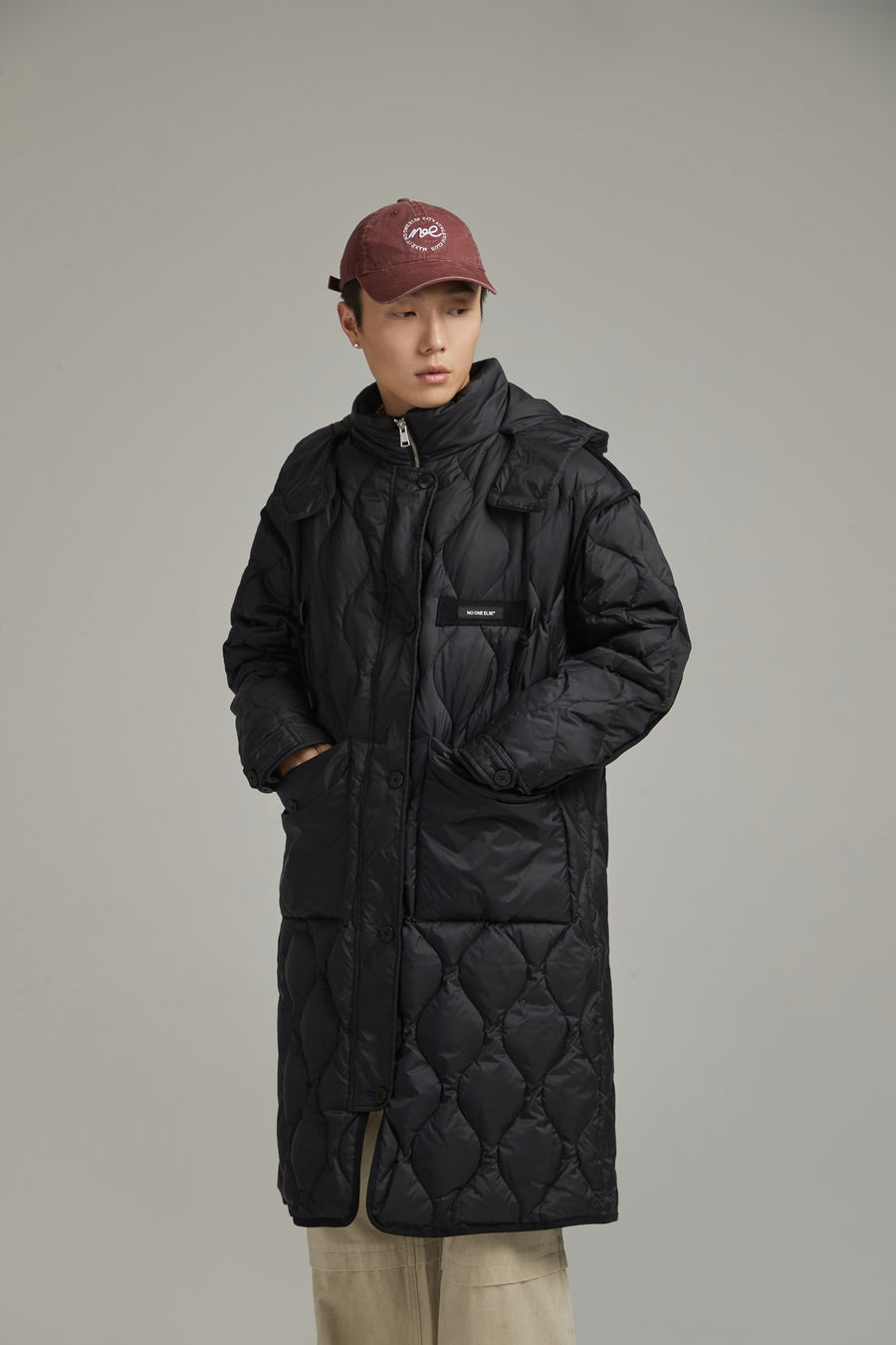 CHUU Hooded Quilted Padded Coat