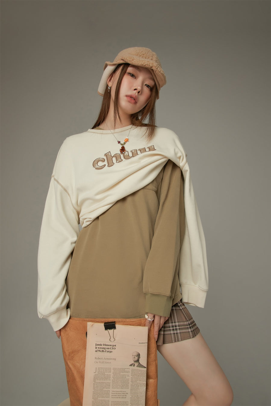 CHUU Basic Boxy Long Sleeve T-Shirt