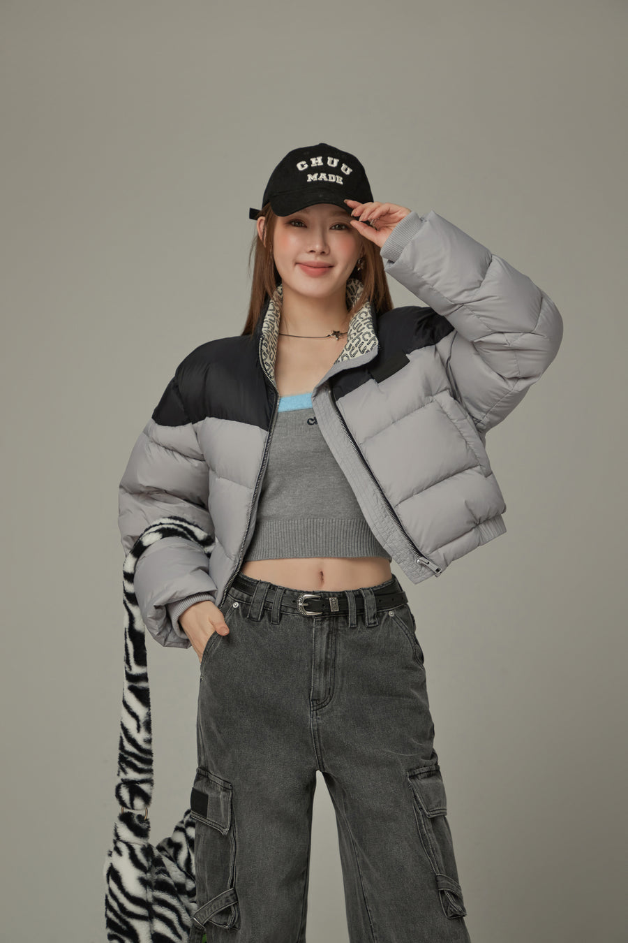 CHUU Two Toned Duck Down Padded Jacket