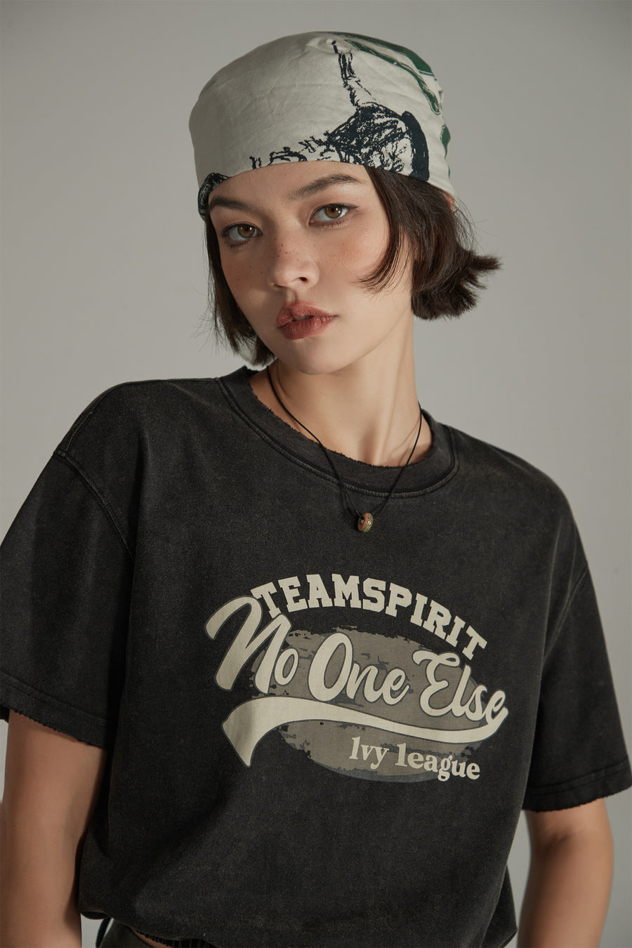 CHUU Team Spirit Printed Cropped Sporty Top