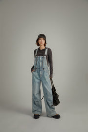 Drawstring Waist Overalls