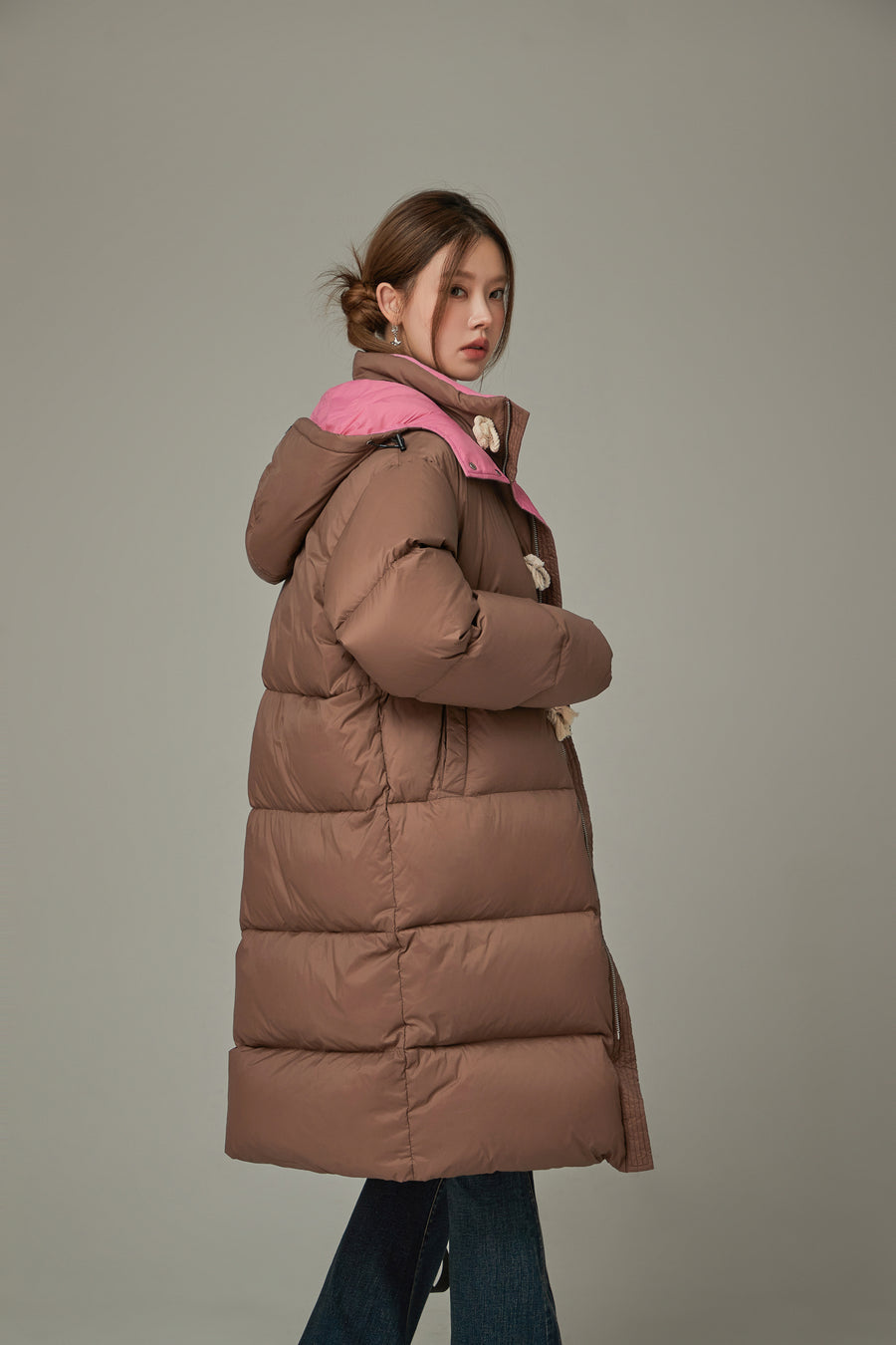 CHUU Boxy Padded Long Coat