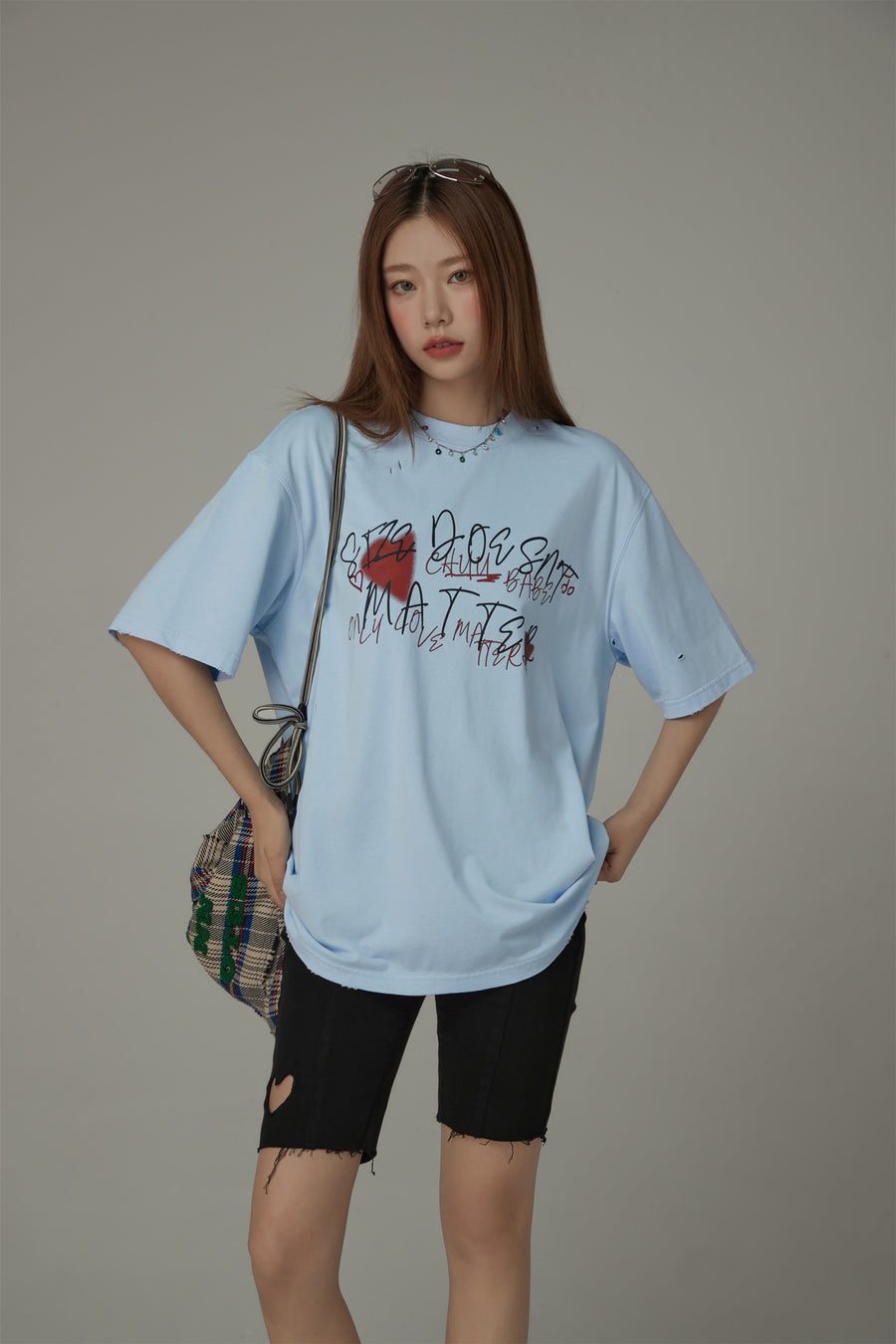 CHUU Size Doesnt Matter Cotton Loose-Fitting T-Shirt