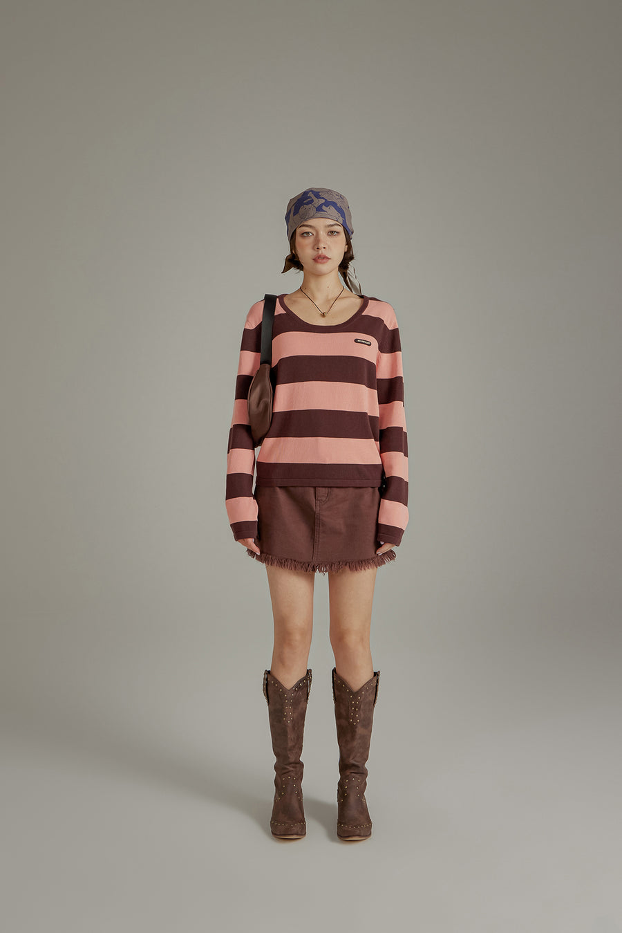 CHUU Color Stripe Knit Sweater