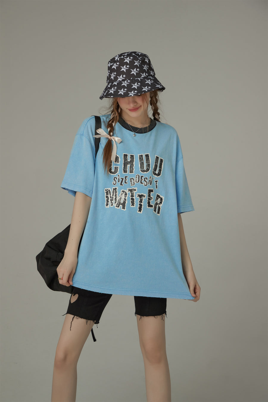 CHUU Chuu Size Doesnt Matter Boxy Cotton Short Sleeve T-Shirt