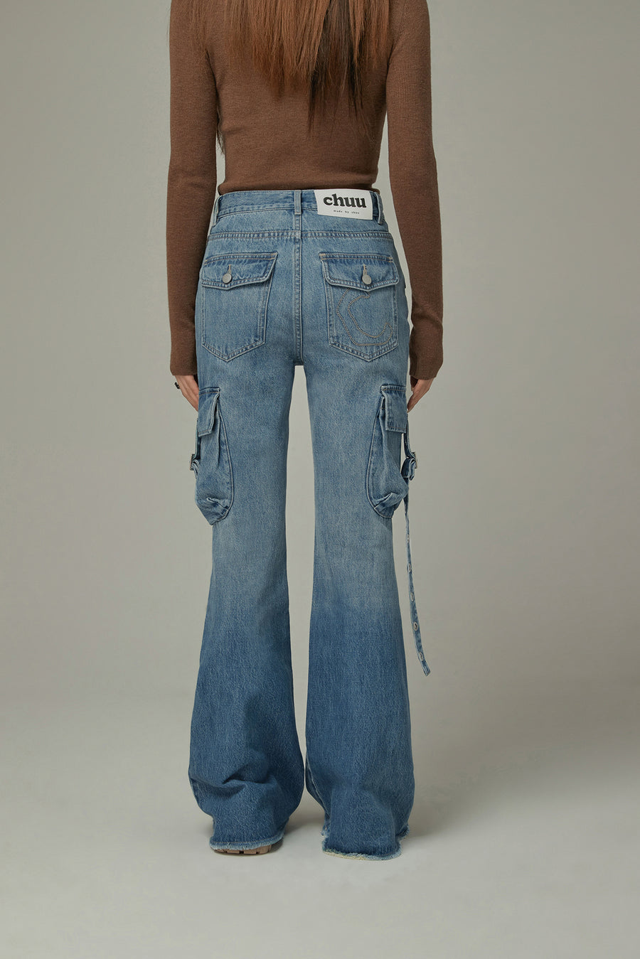 CHUU Pocket Bootcut Denim Jeans