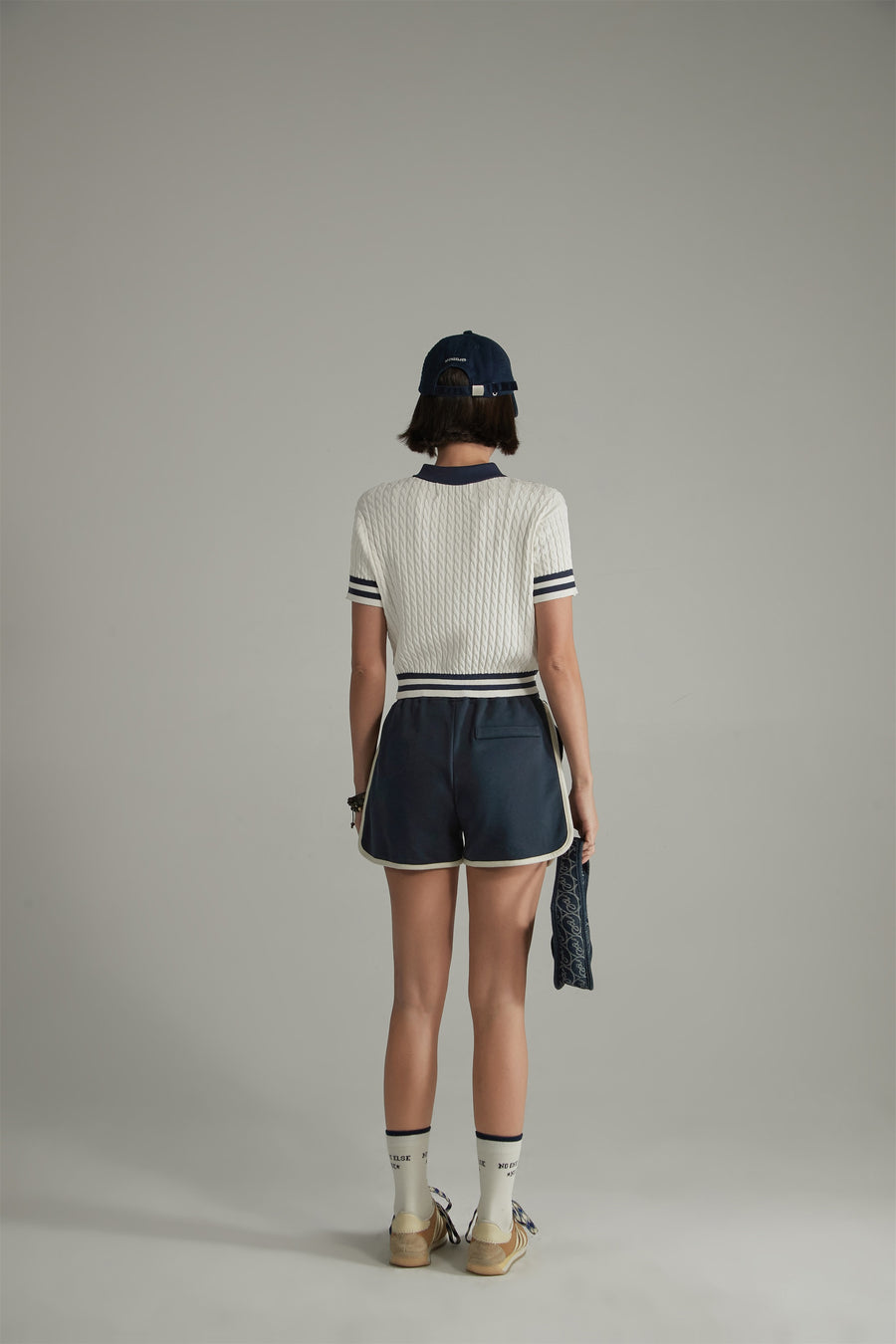 CHUU Colorblocked Striped Knit Slimfit Top