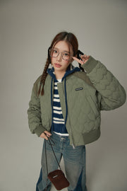 Heart Quilted Padded Jacket