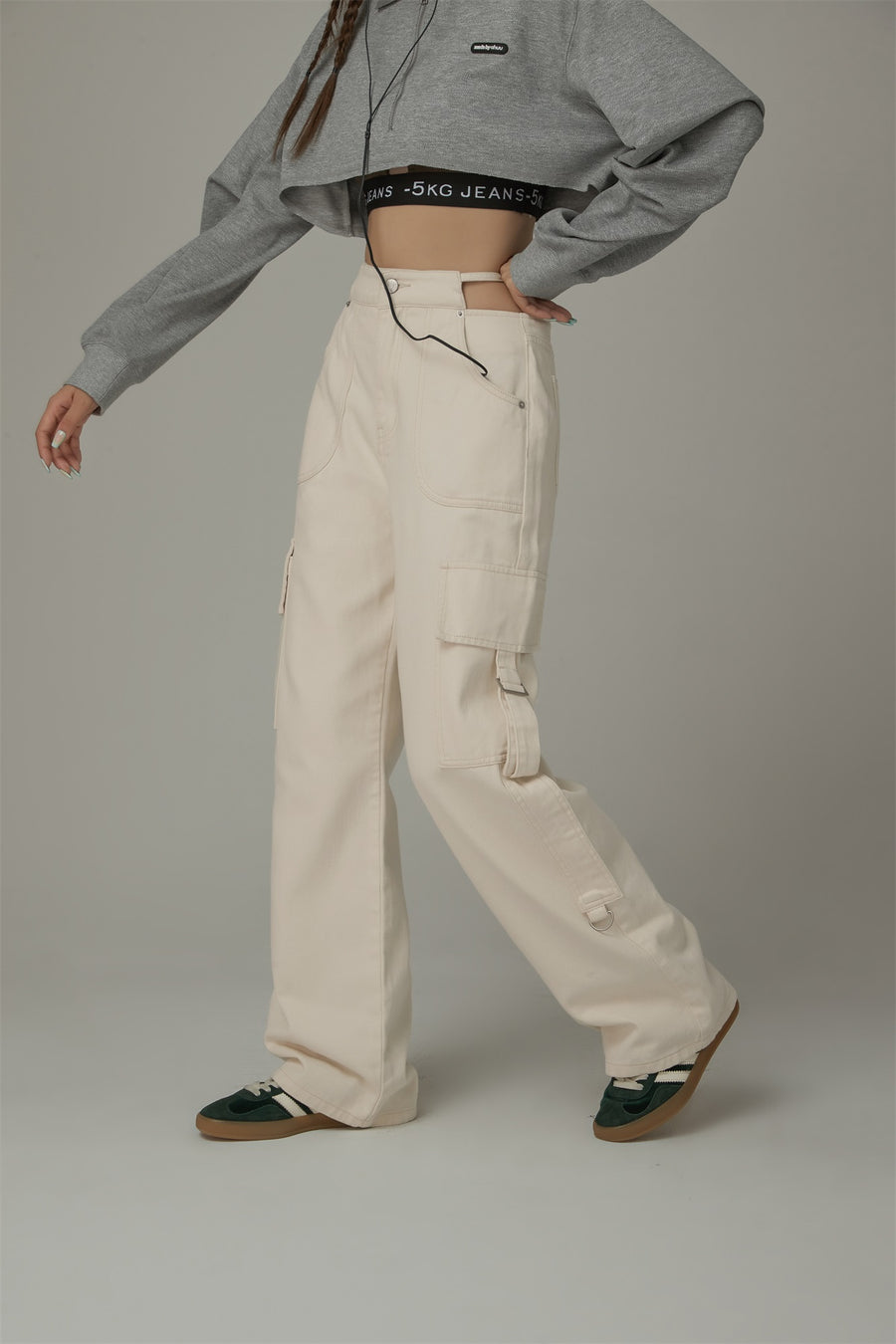 CHUU Pocket Straps Cargo Wide Pants