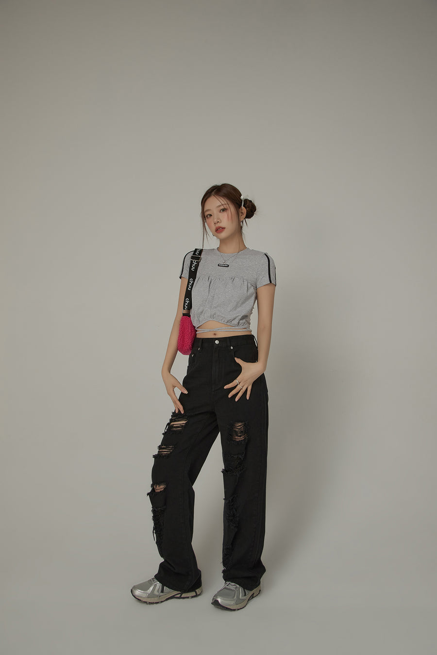 CHUU String Slim Fit Cropped Top