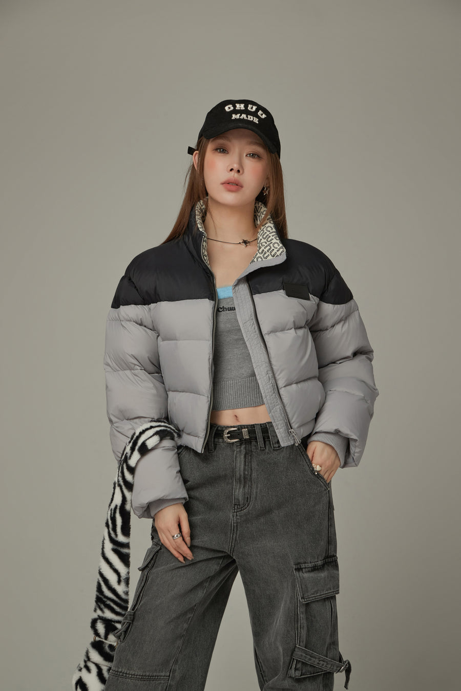 CHUU Two Toned Duck Down Padded Jacket