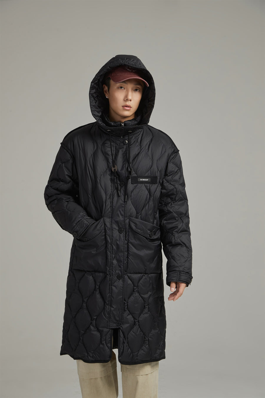 CHUU Hooded Quilted Padded Coat