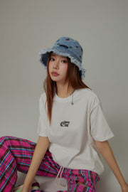 Multi Color Cherry Denim Bucket Hat