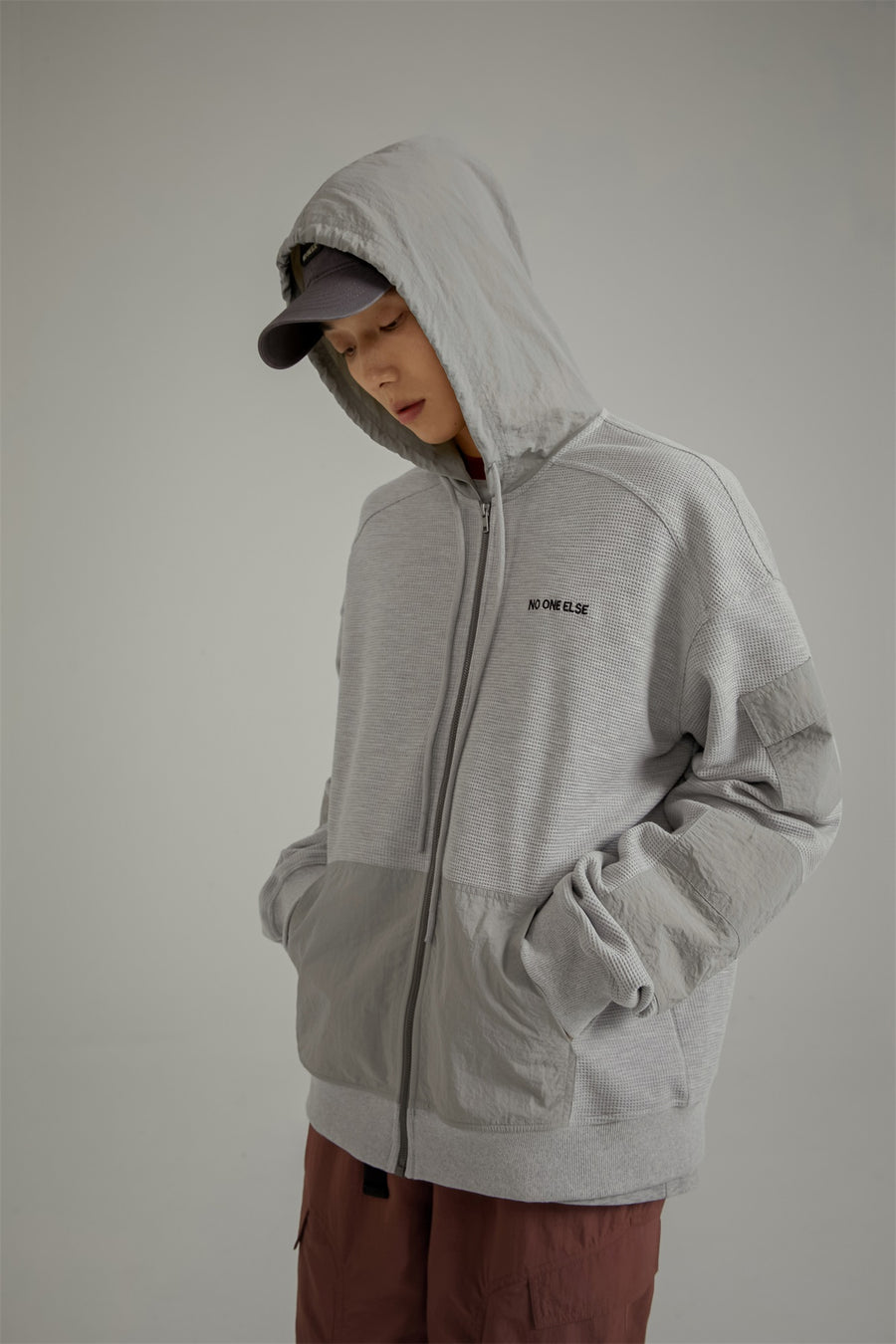 CHUU Basicdrawstring Zip-Up Hoodie