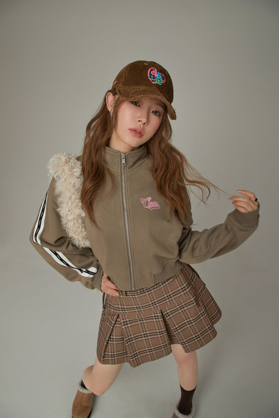 CHUU Sporty Loose Zip-Up Jacket