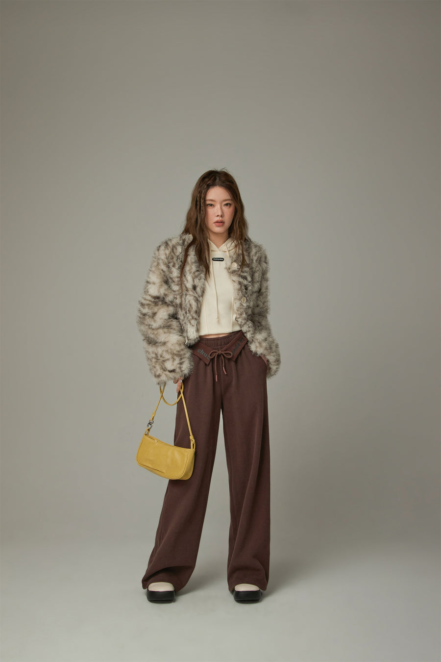 CHUU Logo String Wide Pants