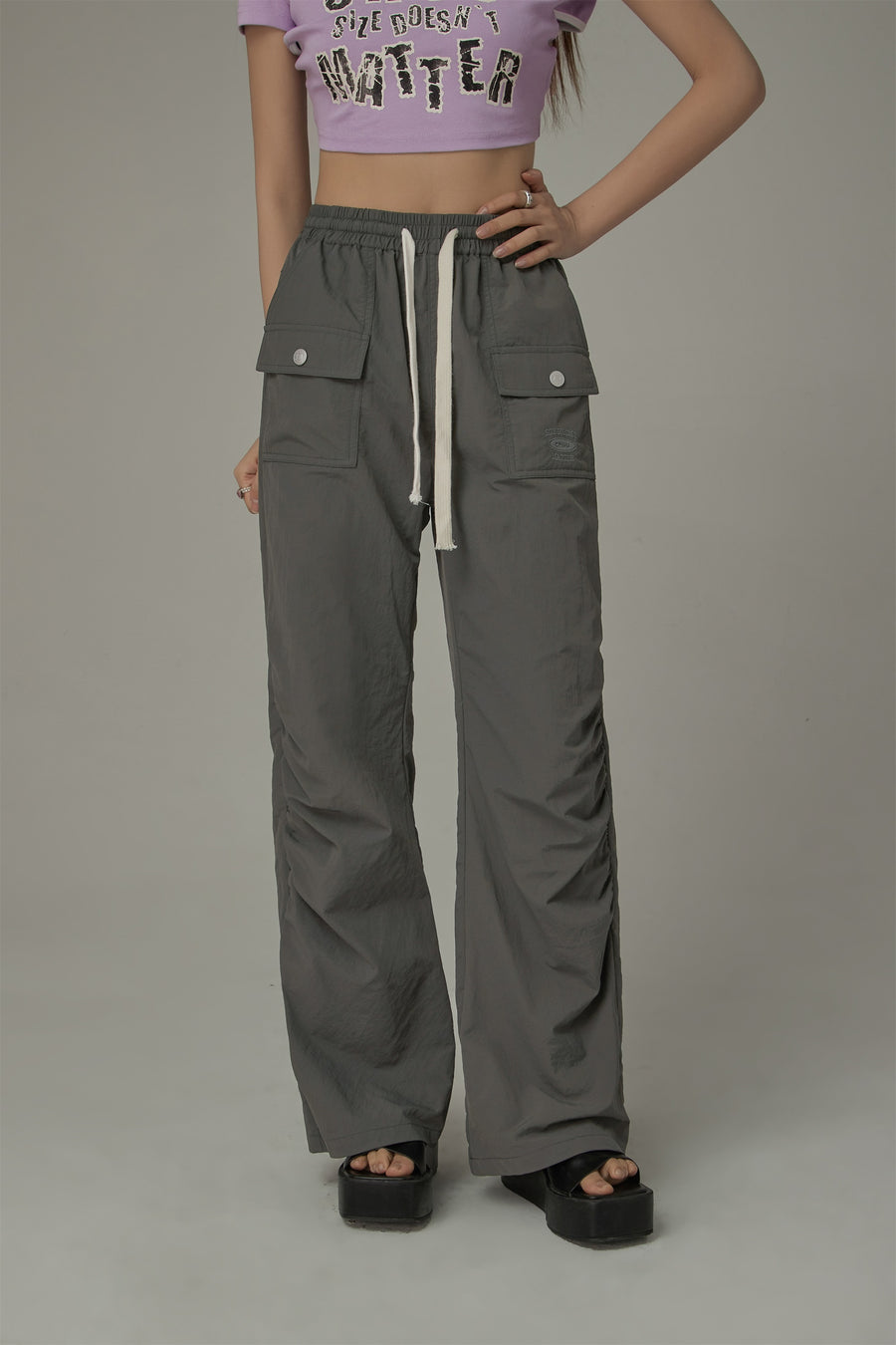 CHUU Banding Front Pocket Pants