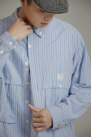 Pocket Stripe Long Sleeve Shirt