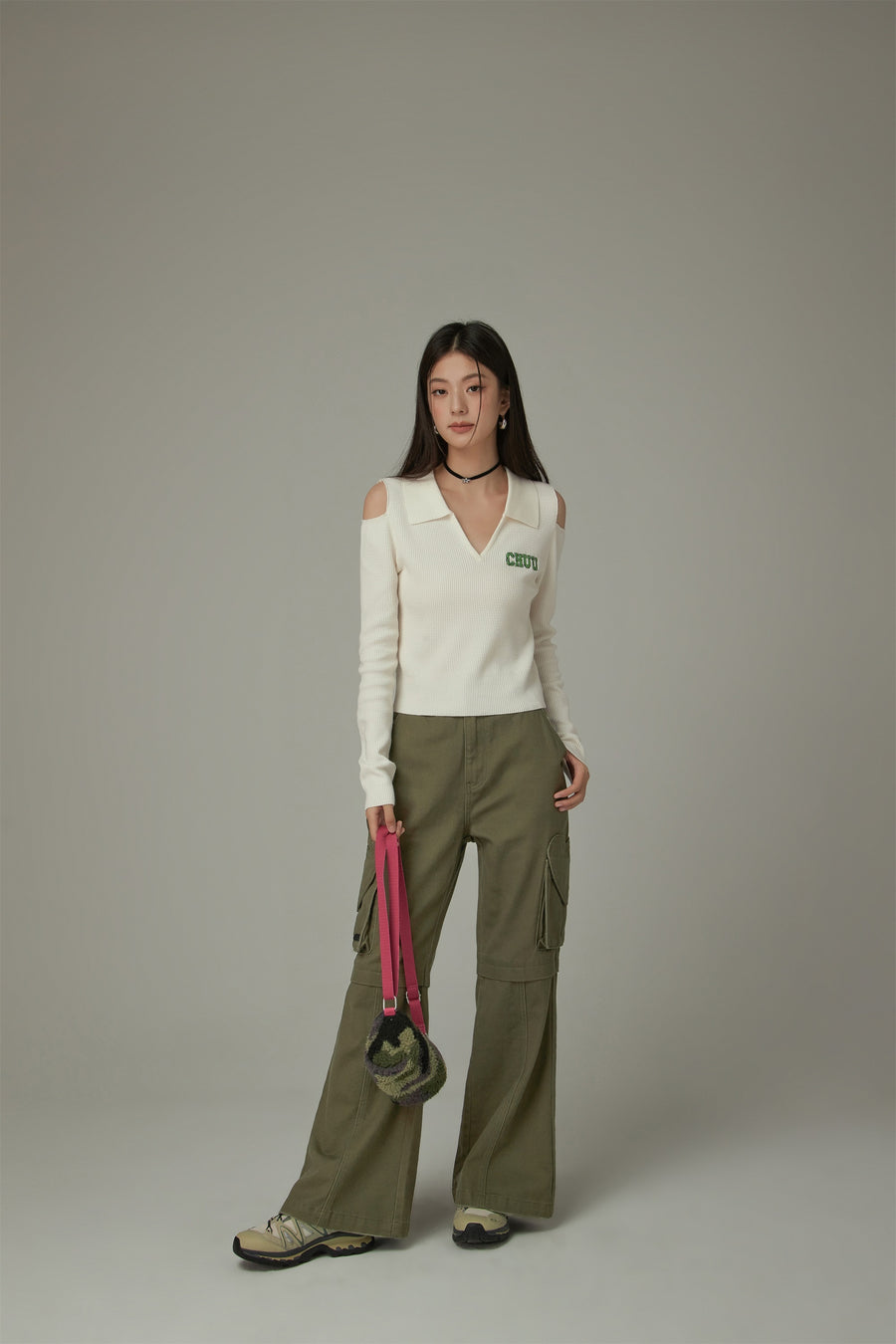 CHUU Bootcut Cargo Pocket Pants