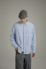 Pocket Stripe Long Sleeve Shirt