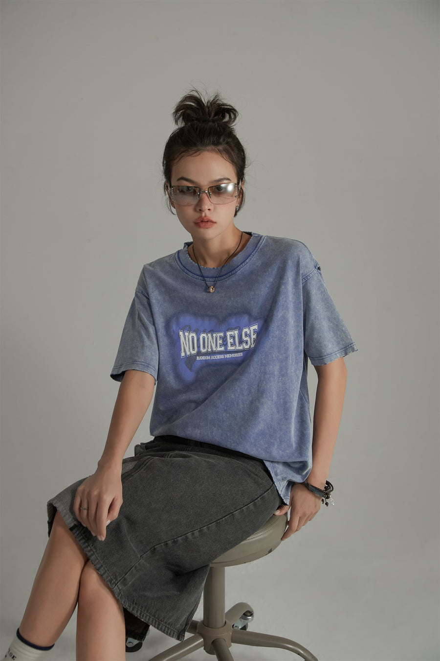 CHUU Logo Vintage Daily Loose Fit T-Shirt