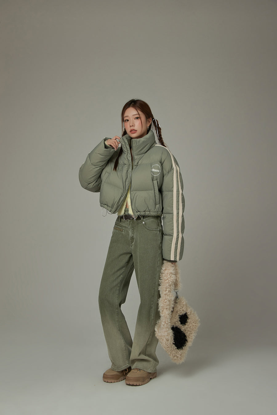 CHUU Sporty Crop Padded Jacket