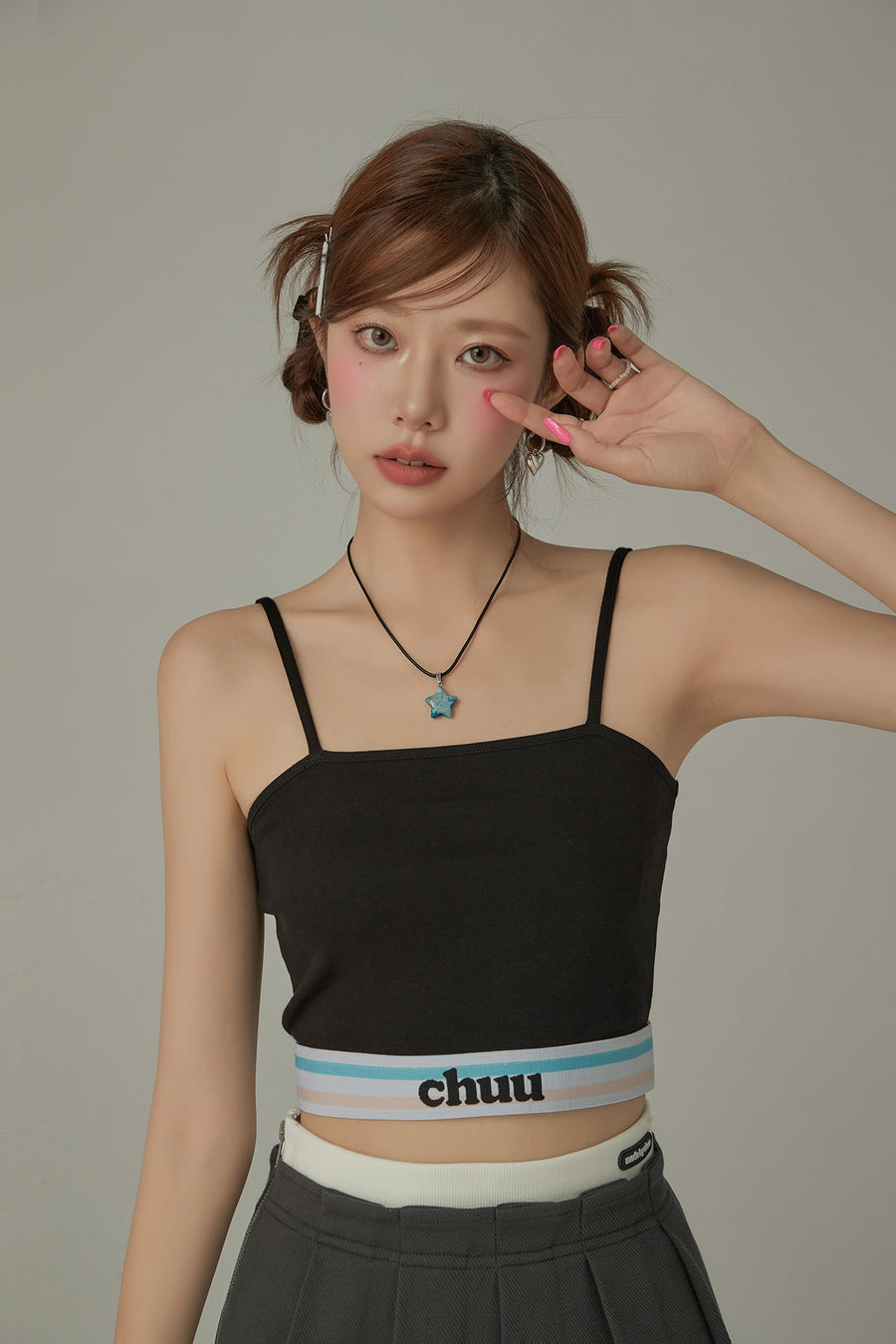 CHUU Color Basic Sleeveless Cropped Cami Top